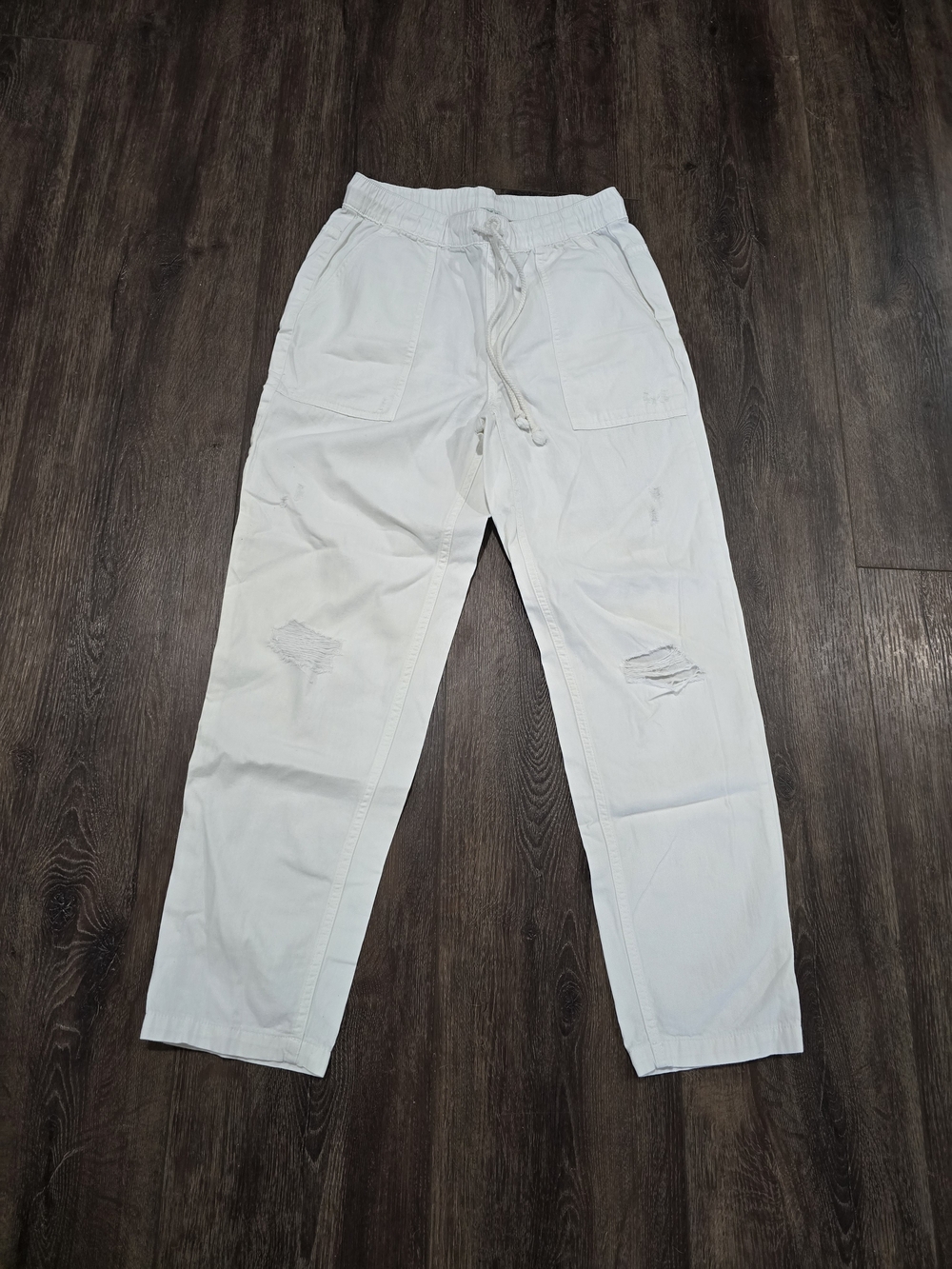 aerie White Drawstring Jogger Pants